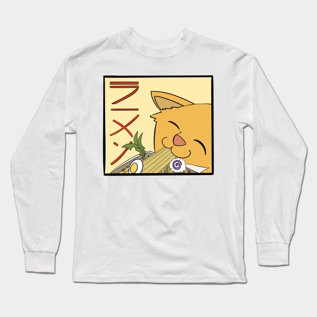 Ramen Cat Returns Long Sleeve T-Shirt by CarlComics